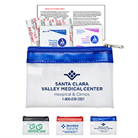 7 Piece First Aid Kit in Colorful Zipper Vinyl Pouch